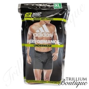 Adidas Boxer Briefs with Fly Men Large Performance Aeroready 3 Pairs NWT